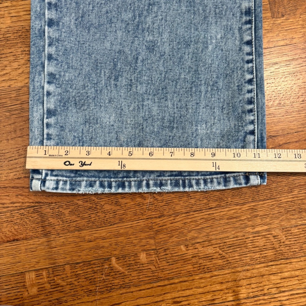 Acid‎ Wash Ripped Distressed Wide Leg Jeans Relaxed Fit Denim Fashion Pants XXL - Picture 7 of 11